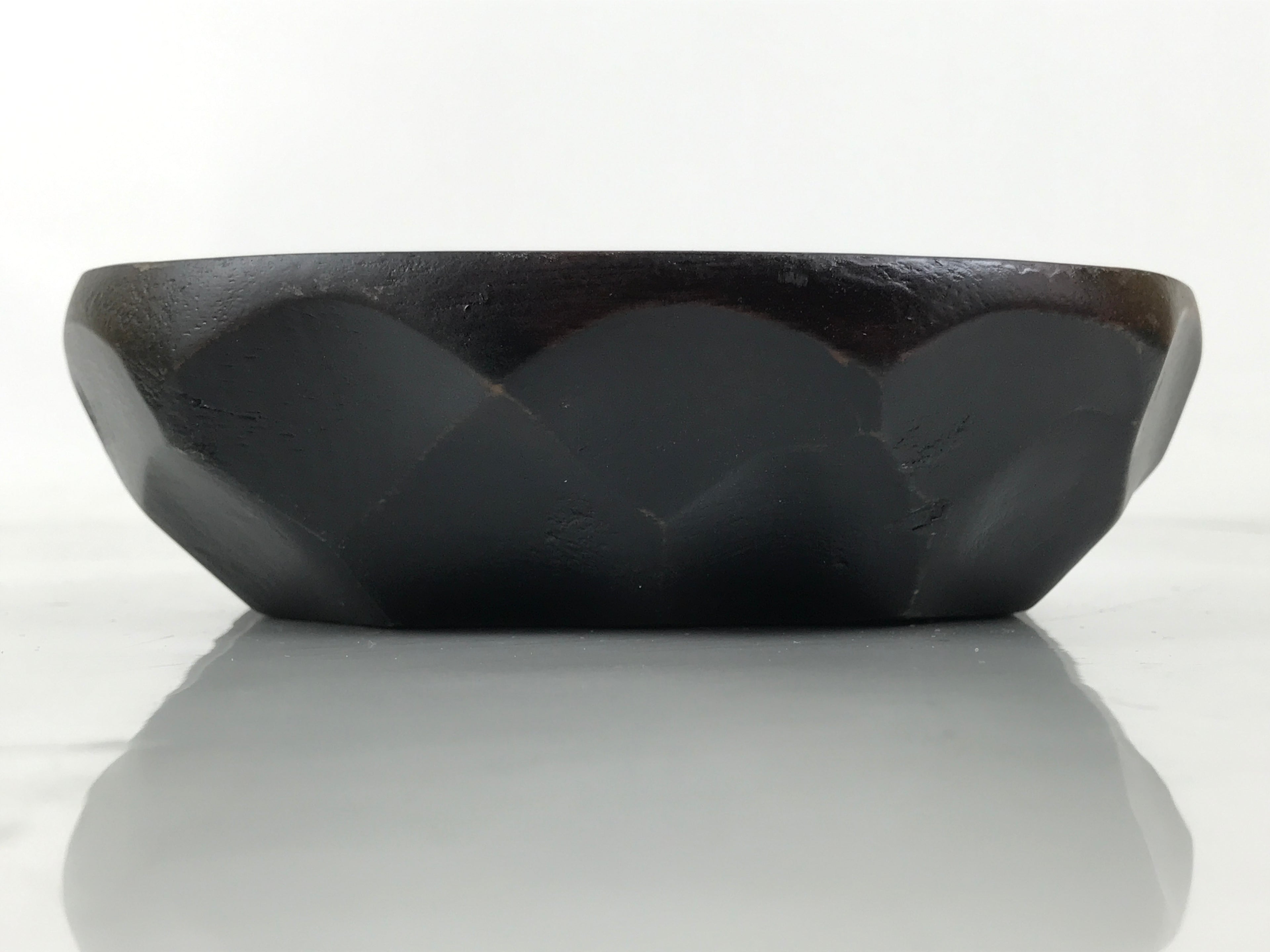 Japanese Brushed Lacquer Wooden Small Bowl Vtg Salad Kobachi Dish Brown L446