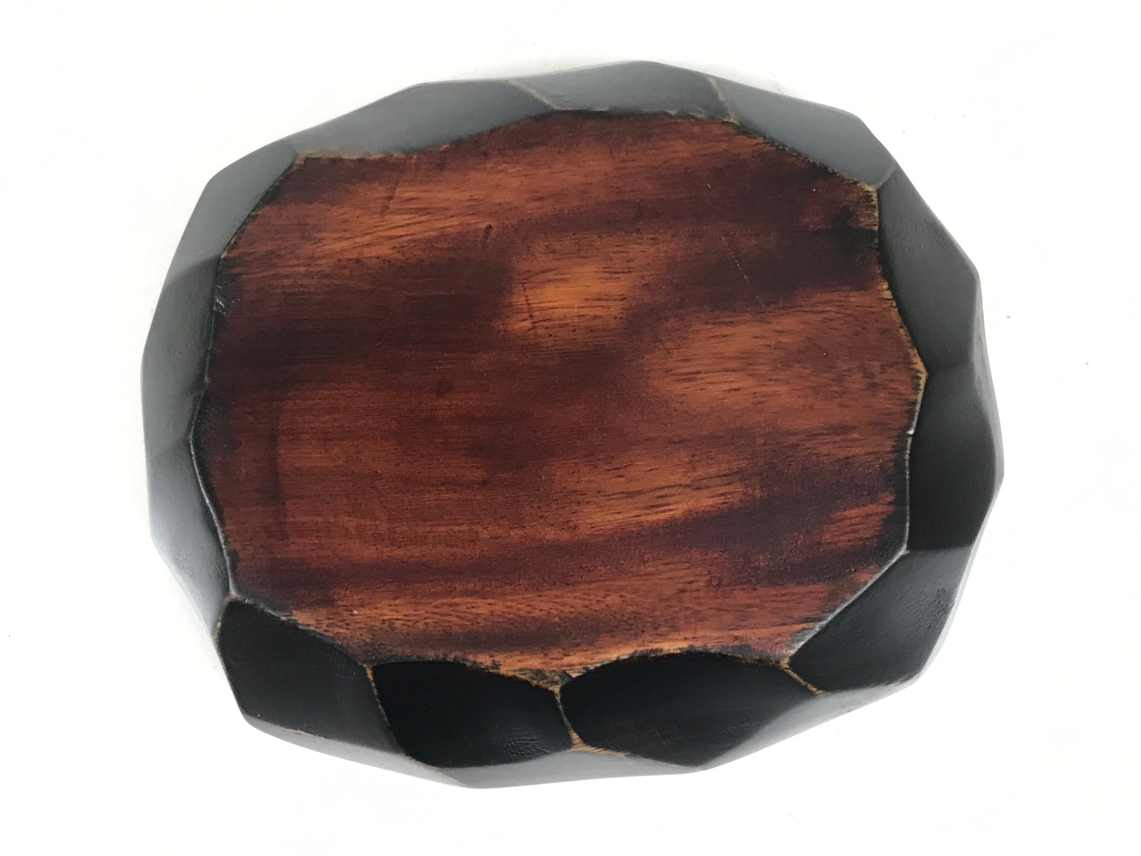 Japanese Brushed Lacquer Wooden Small Bowl Vtg Salad Kobachi Dish Brown L447