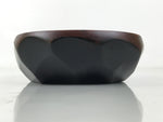Japanese Brushed Lacquer Wooden Small Bowl Vtg Salad Kobachi Dish Brown L447