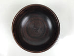 Japanese Brushed Lacquer Wooden Small Bowl Vtg Salad Kobachi Dish Brown L458