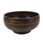 Japanese Brushed Lacquer Wooden Small Bowl Vtg Salad Kobachi Dish Brown L458