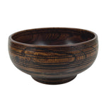 Japanese Brushed Lacquer Wooden Small Bowl Vtg Salad Kobachi Dish Brown L458