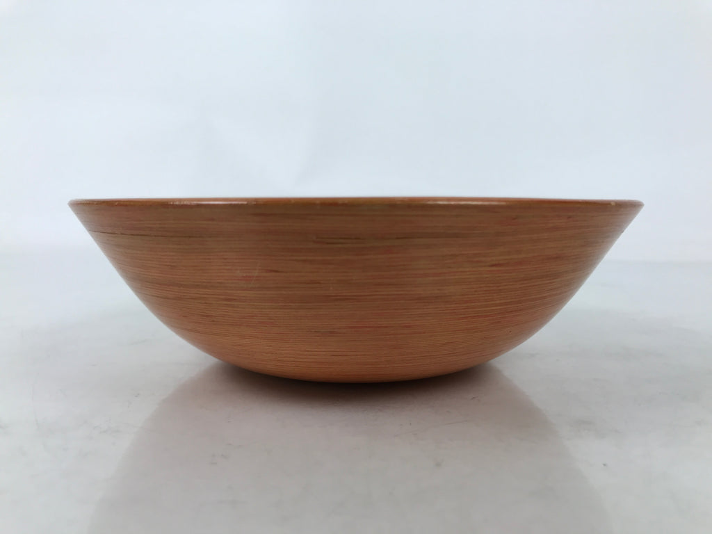 Japanese Brushed Lacquer Wooden Small Bowl Vtg Salad Kobachi Dish Brown L519