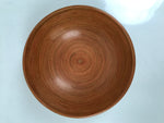 Japanese Brushed Lacquer Wooden Small Bowl Vtg Salad Kobachi Dish Brown L519