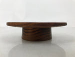 Japanese Brushed Lacquered Wooden Bowl Stand Vtg Tenmokudai Tea Ceremony L520