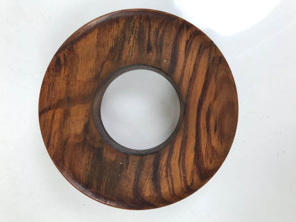Japanese Brushed Lacquered Wooden Bowl Stand Vtg Tenmokudai Tea Ceremony L520