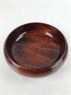 Japanese Brushed Wooden Kashiki Snack Bowl Vtg Kashibachi Small Round Brown L254