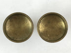 Japanese Buddhist Altar Brass Fitting Rice Offering Cup Vtg 2pc Pair Gold BA58