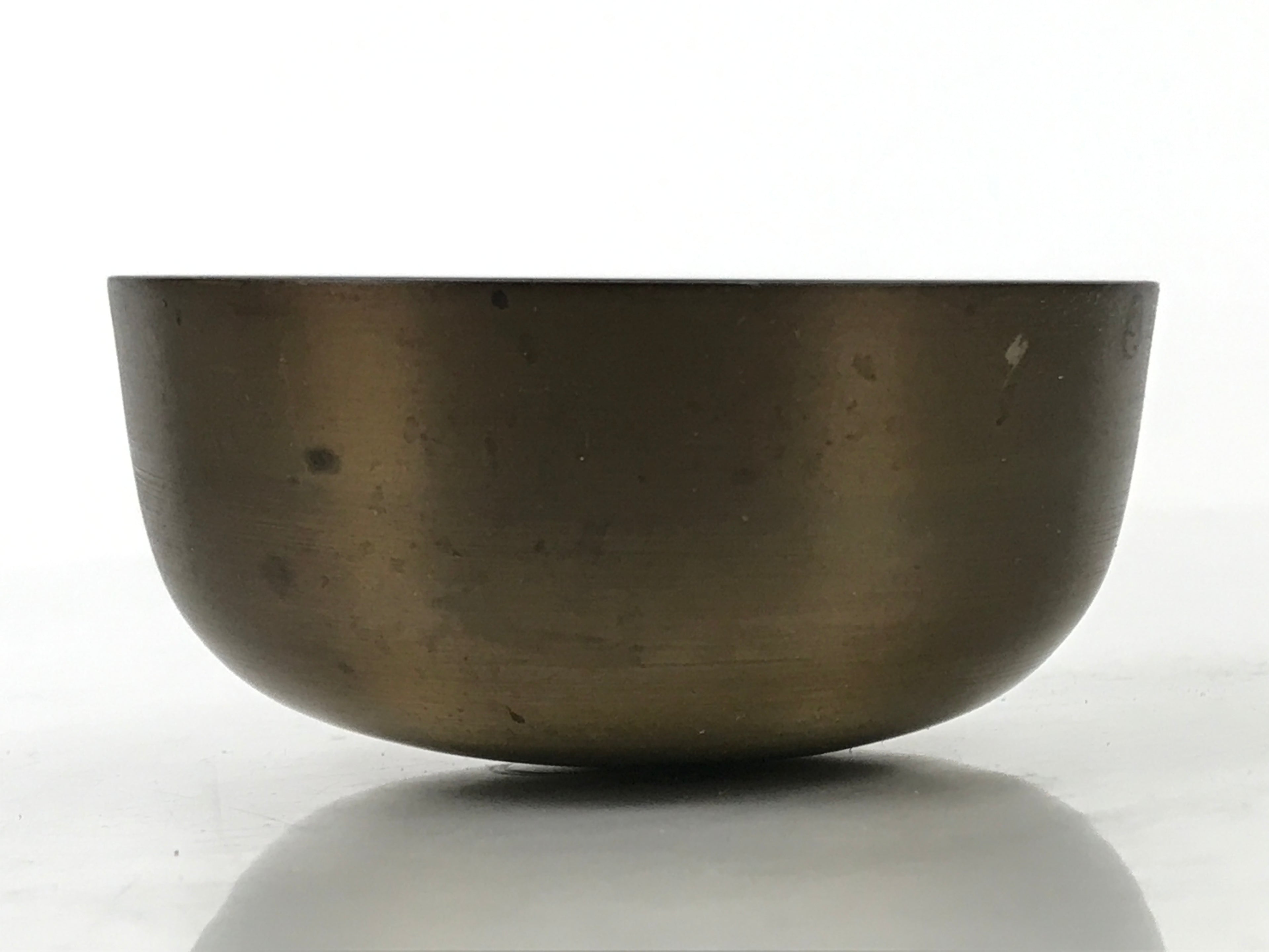 Japanese Buddhist Altar Brass Metal Orin Bell Singing Bowl Butsugu Brown BA591