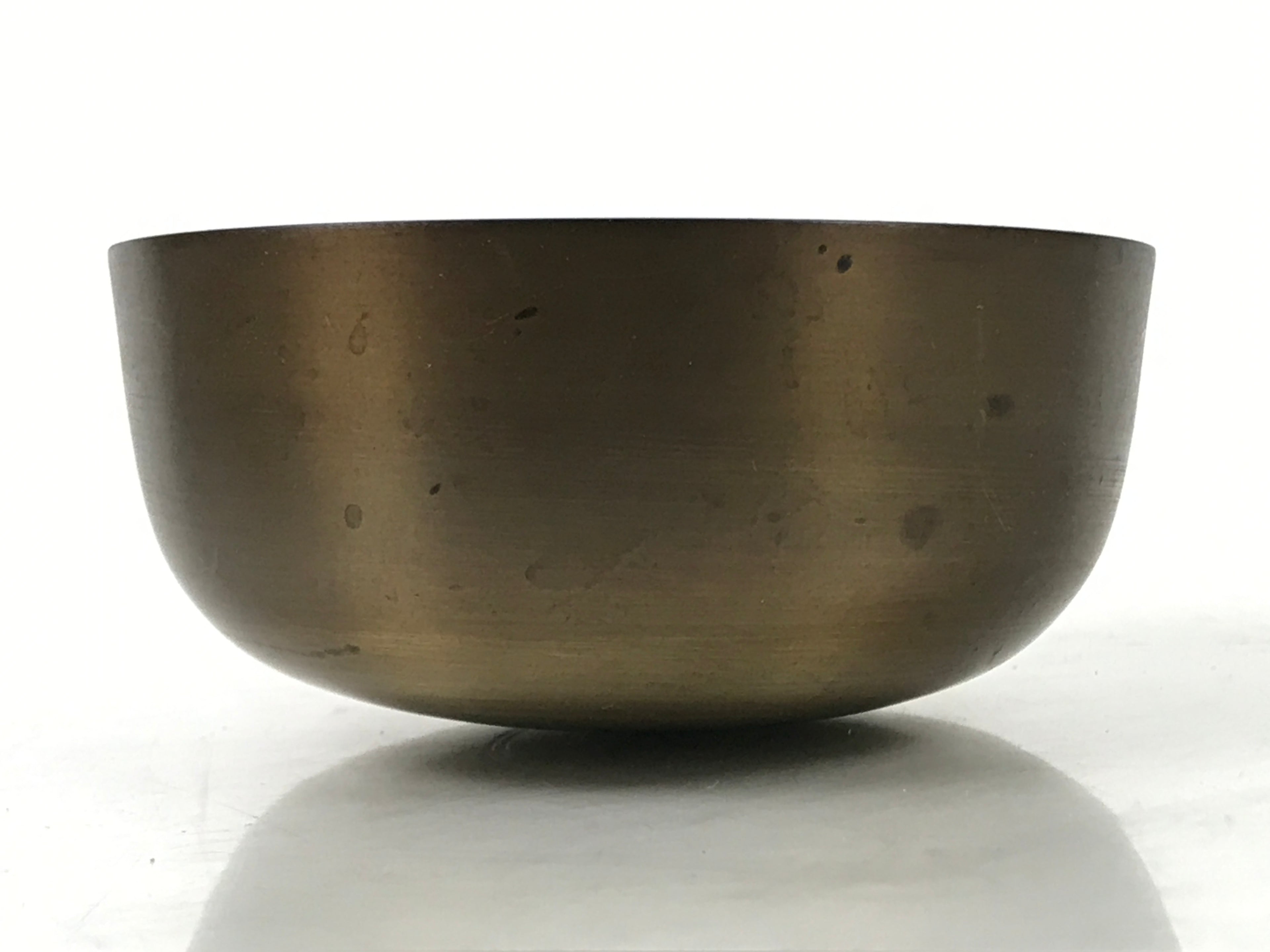 Japanese Buddhist Altar Brass Metal Orin Bell Singing Bowl Butsugu Brown BA591
