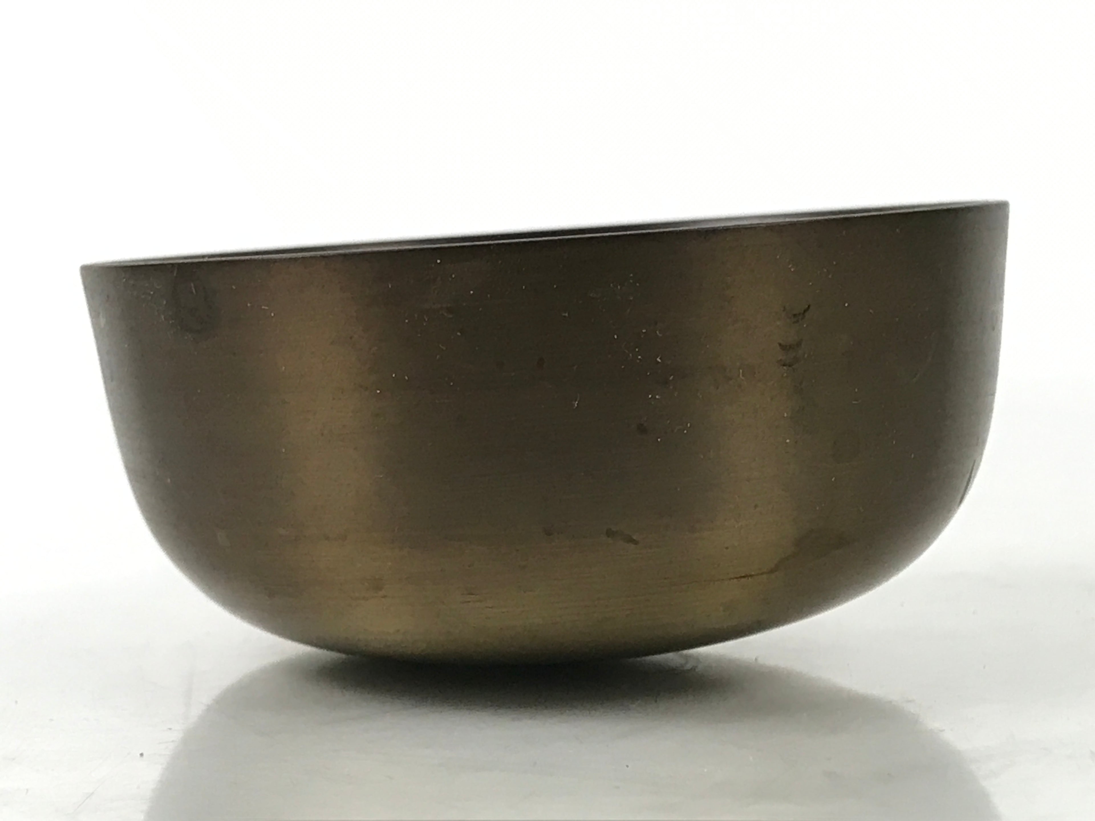 Japanese Buddhist Altar Brass Metal Orin Bell Singing Bowl Butsugu Brown BA591