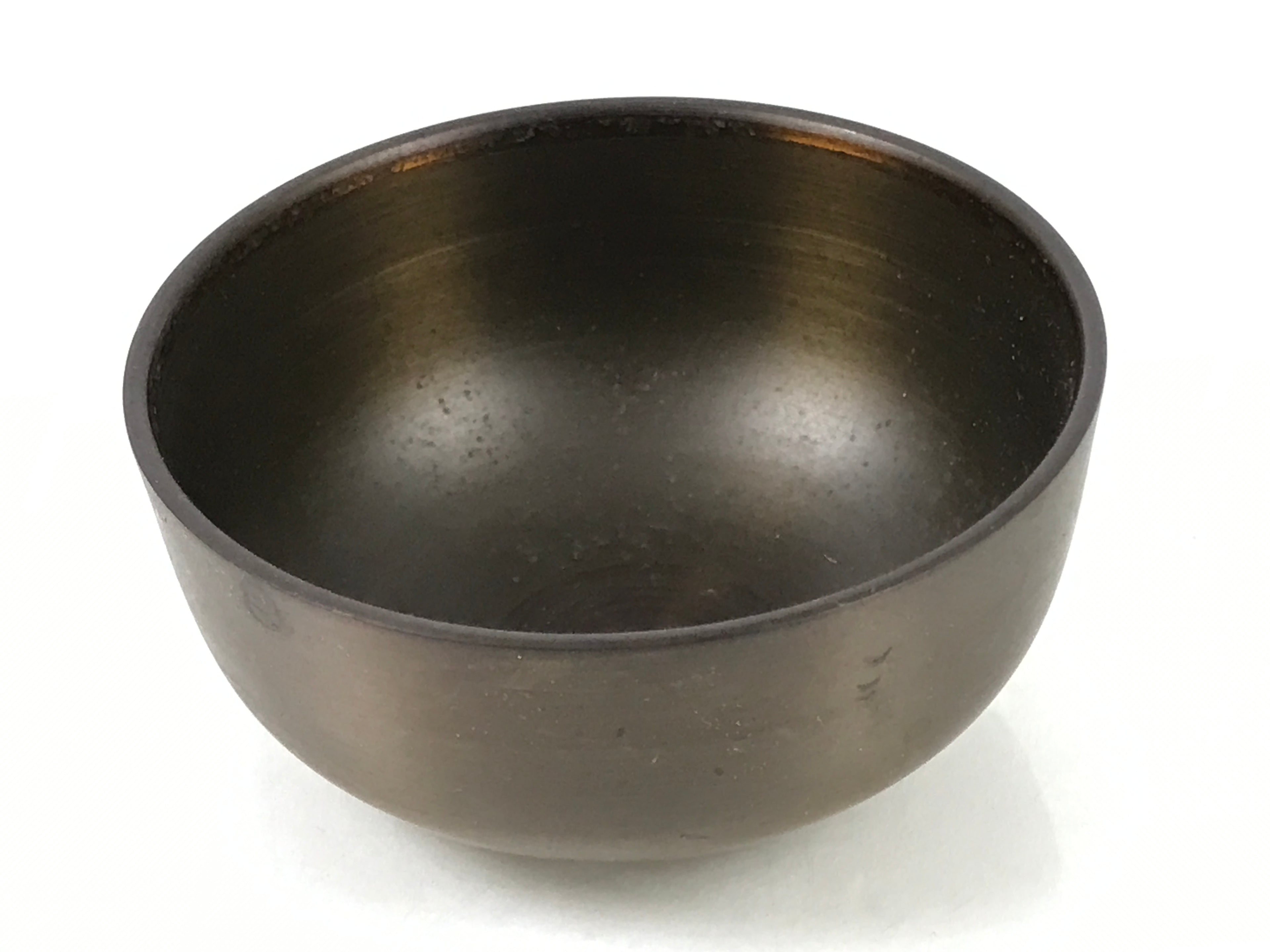 Japanese Buddhist Altar Brass Metal Orin Bell Singing Bowl Butsugu Brown BA591