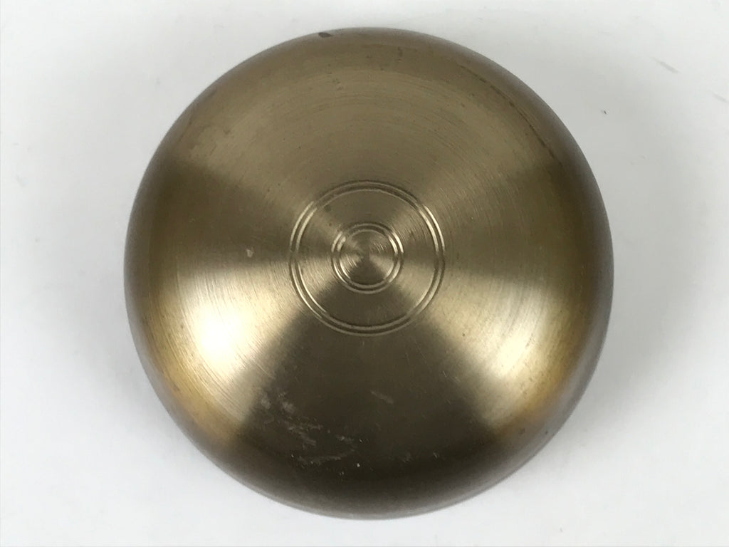 Japanese Buddhist Altar Brass Metal Orin Bell Singing Bowl Butsugu Brown BA591