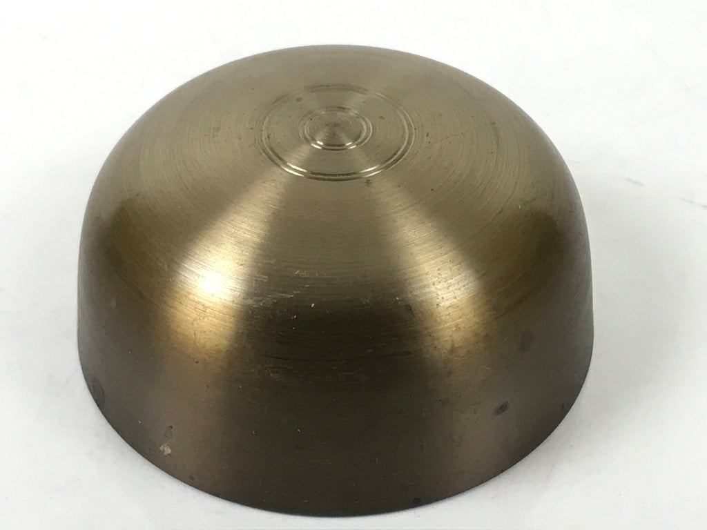 Japanese Buddhist Altar Brass Metal Orin Bell Singing Bowl Butsugu Brown BA591