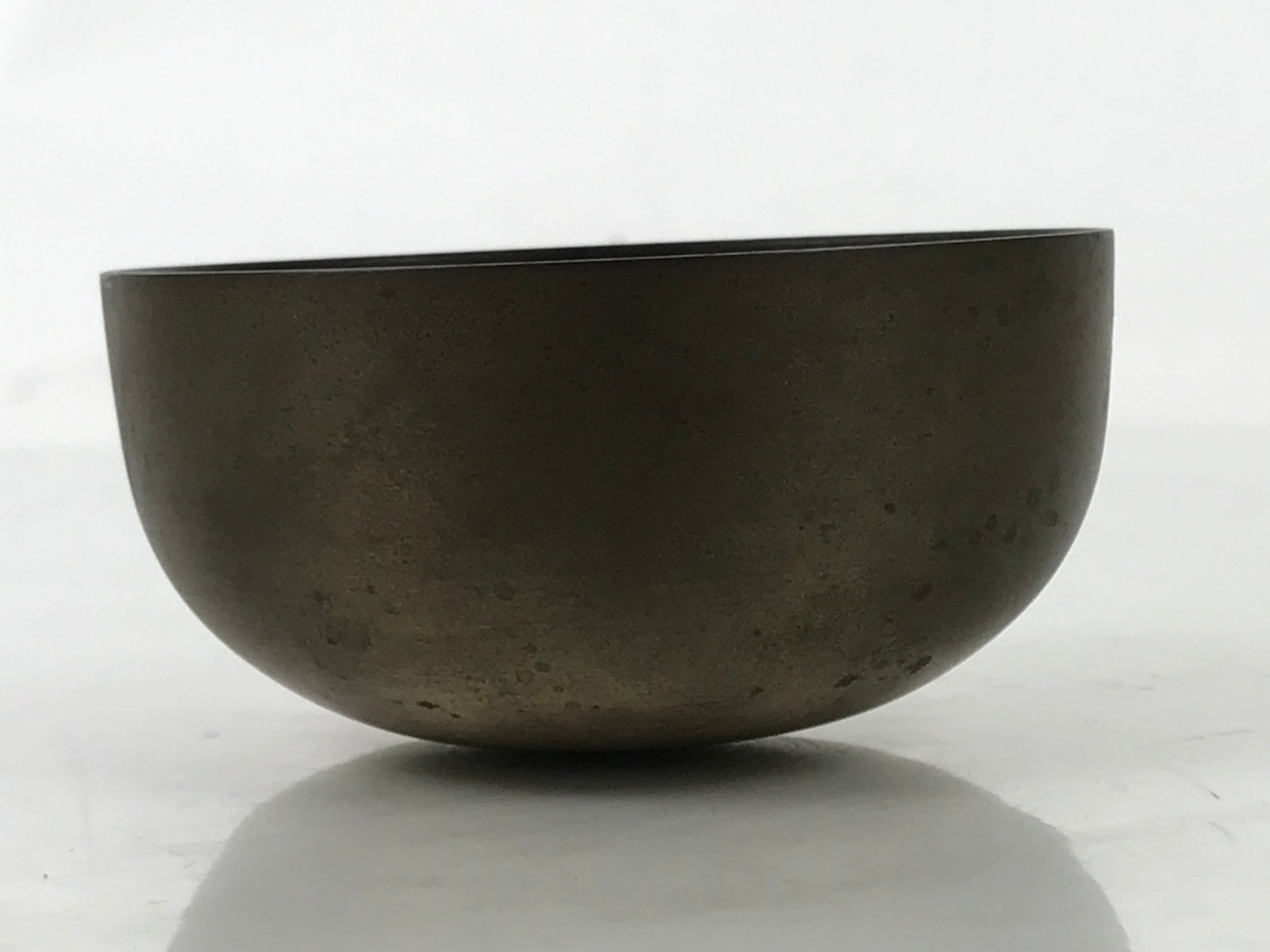 Japanese Buddhist Altar Bronze Metal Orin Bell Singing Bowl Butsugu Brown BA590