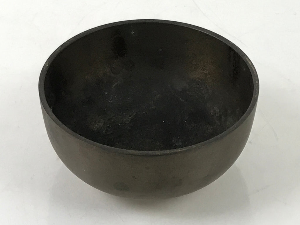 Japanese Buddhist Altar Bronze Metal Orin Bell Singing Bowl Butsugu Brown BA590