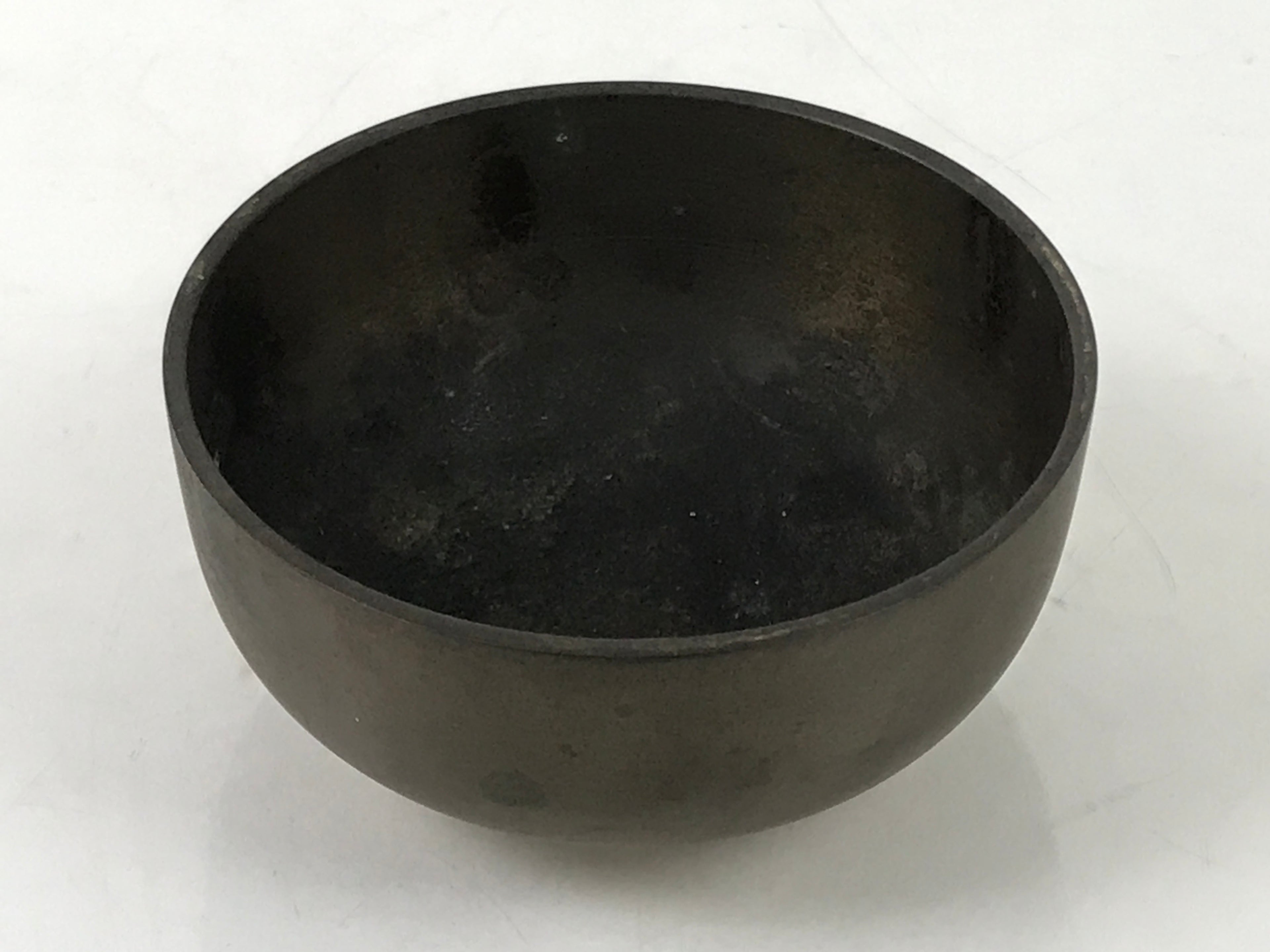 Japanese Buddhist Altar Bronze Metal Orin Bell Singing Bowl Butsugu Brown BA590