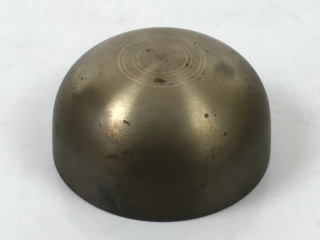 Japanese Buddhist Altar Bronze Metal Orin Bell Singing Bowl Butsugu Brown BA590