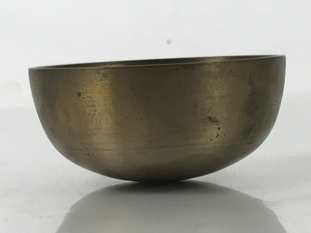Japanese Buddhist Altar Bronze Metal Orin Bell Singing Bowl Butsugu Brown BA592
