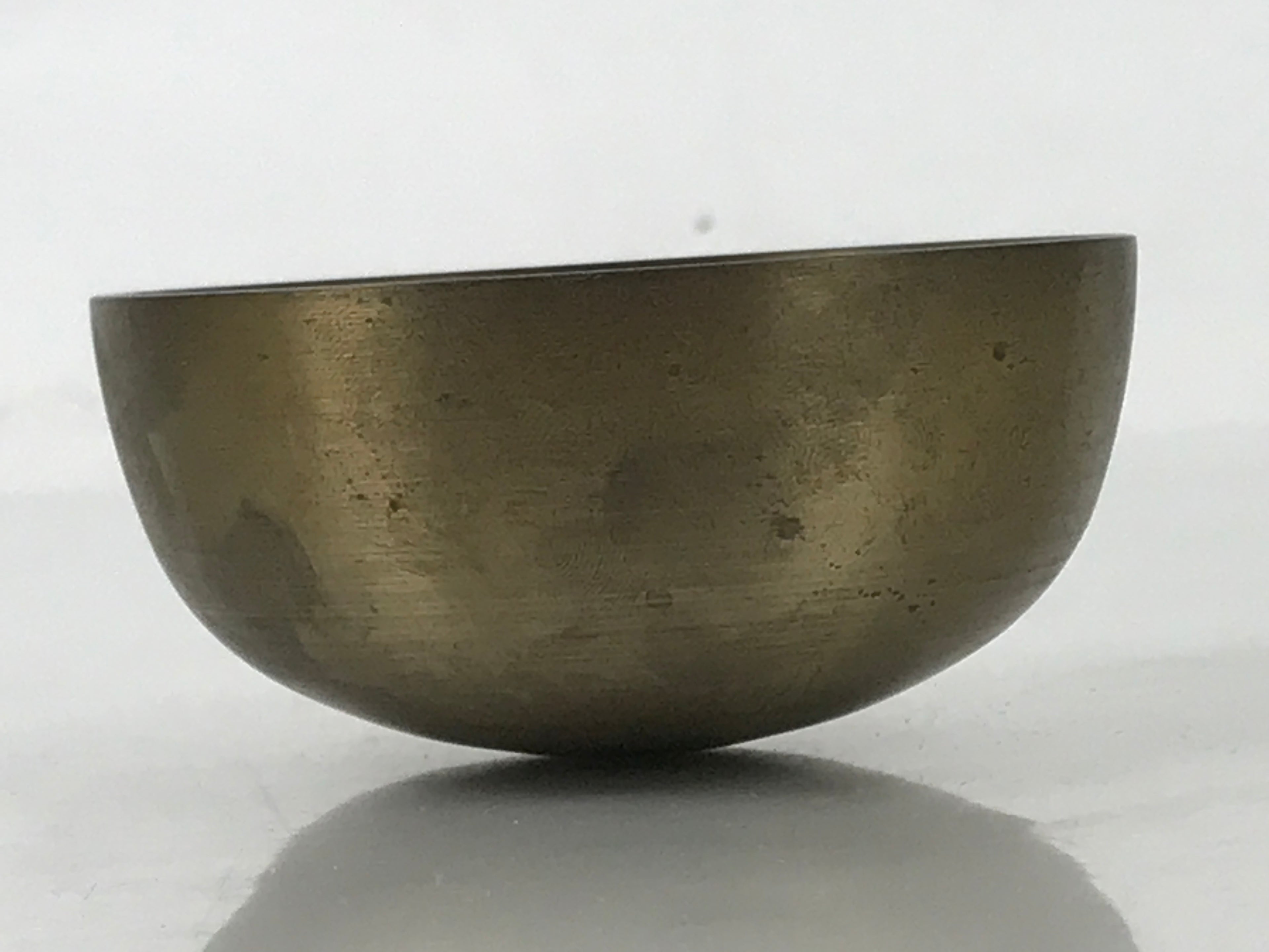 Japanese Buddhist Altar Bronze Metal Orin Bell Singing Bowl Butsugu Brown BA592