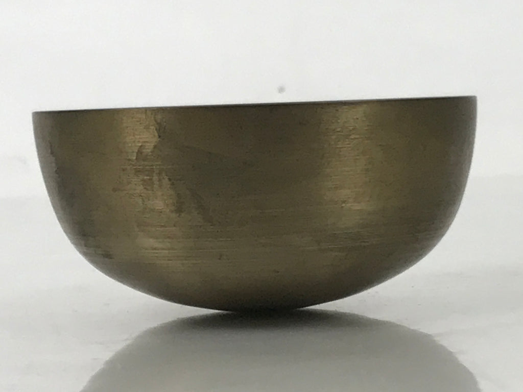 Japanese Buddhist Altar Bronze Metal Orin Bell Singing Bowl Butsugu Brown BA592