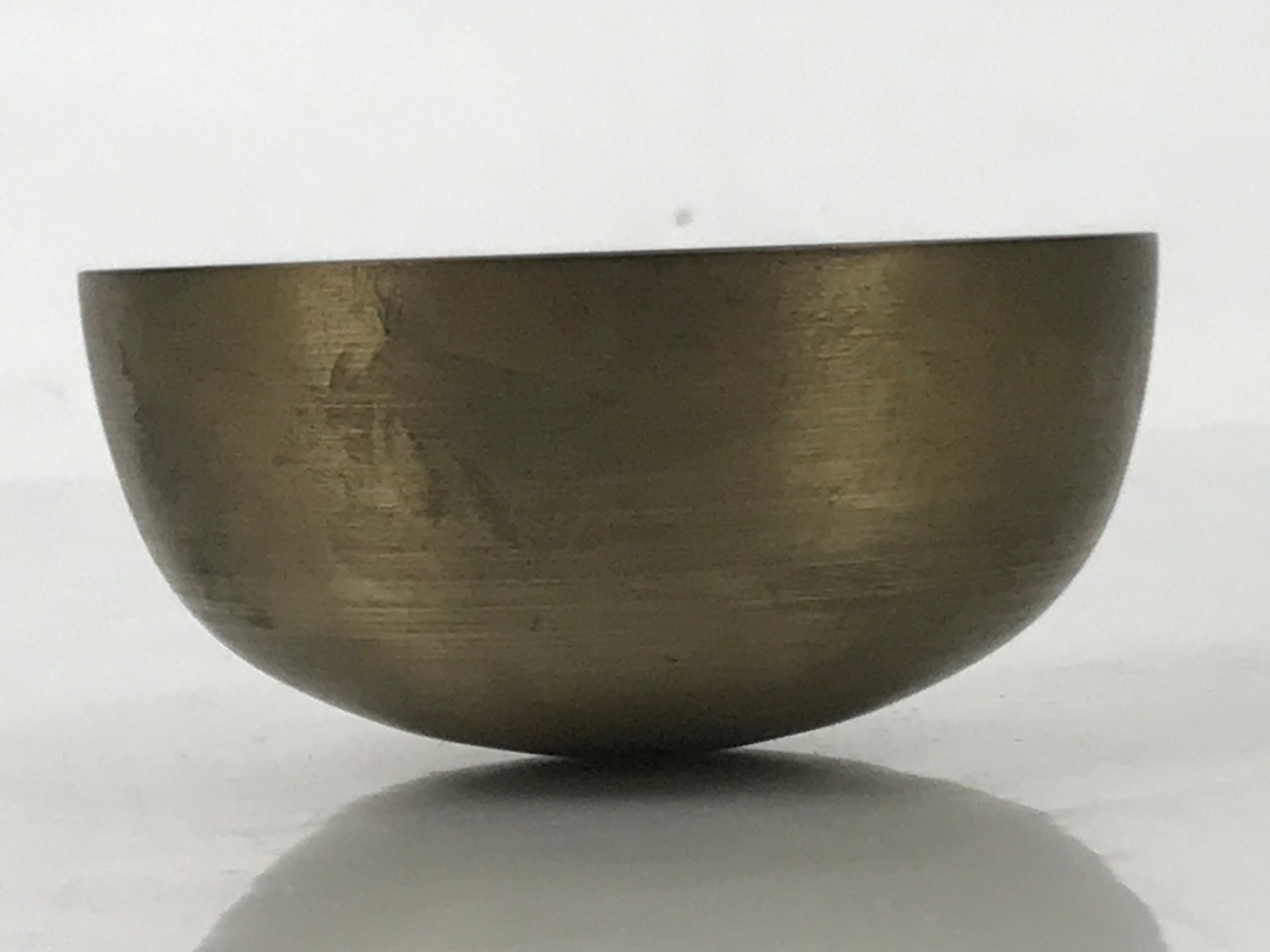 Japanese Buddhist Altar Bronze Metal Orin Bell Singing Bowl Butsugu Brown BA592