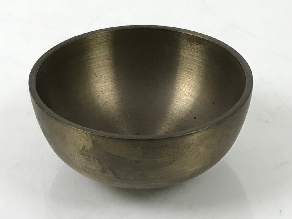 Japanese Buddhist Altar Bronze Metal Orin Bell Singing Bowl Butsugu Brown BA592