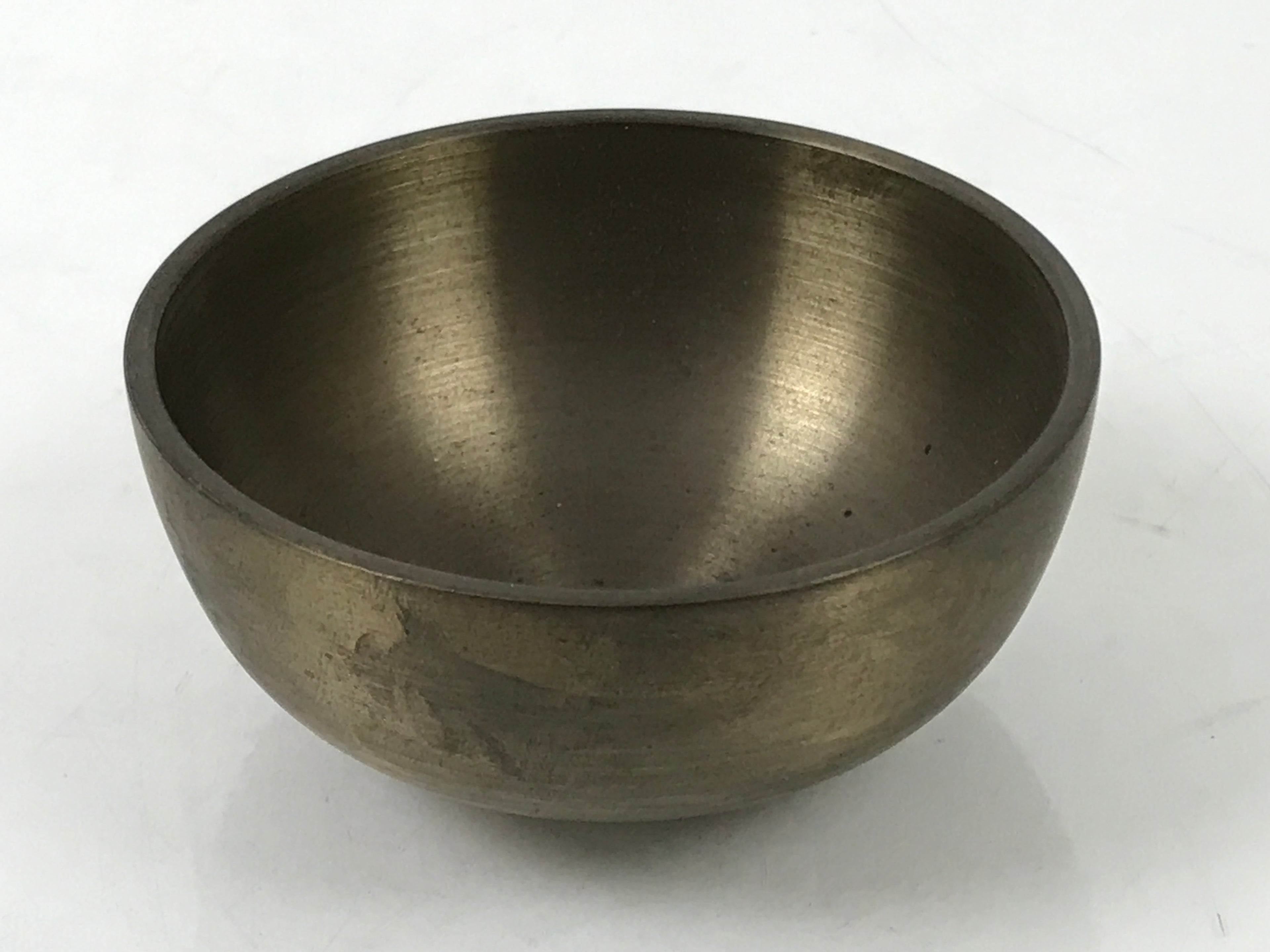 Japanese Buddhist Altar Bronze Metal Orin Bell Singing Bowl Butsugu Brown BA592