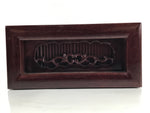 Japanese Buddhist Altar Brushed Lacquer Drawer Vtg Simple Floral Brown BA447