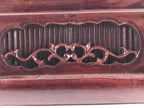 Japanese Buddhist Altar Brushed Lacquer Drawer Vtg Simple Floral Brown BA448