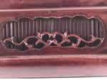 Japanese Buddhist Altar Brushed Lacquer Drawer Vtg Simple Floral Brown BA448