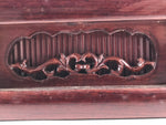 Japanese Buddhist Altar Brushed Lacquer Drawer Vtg Simple Floral Brown BA449