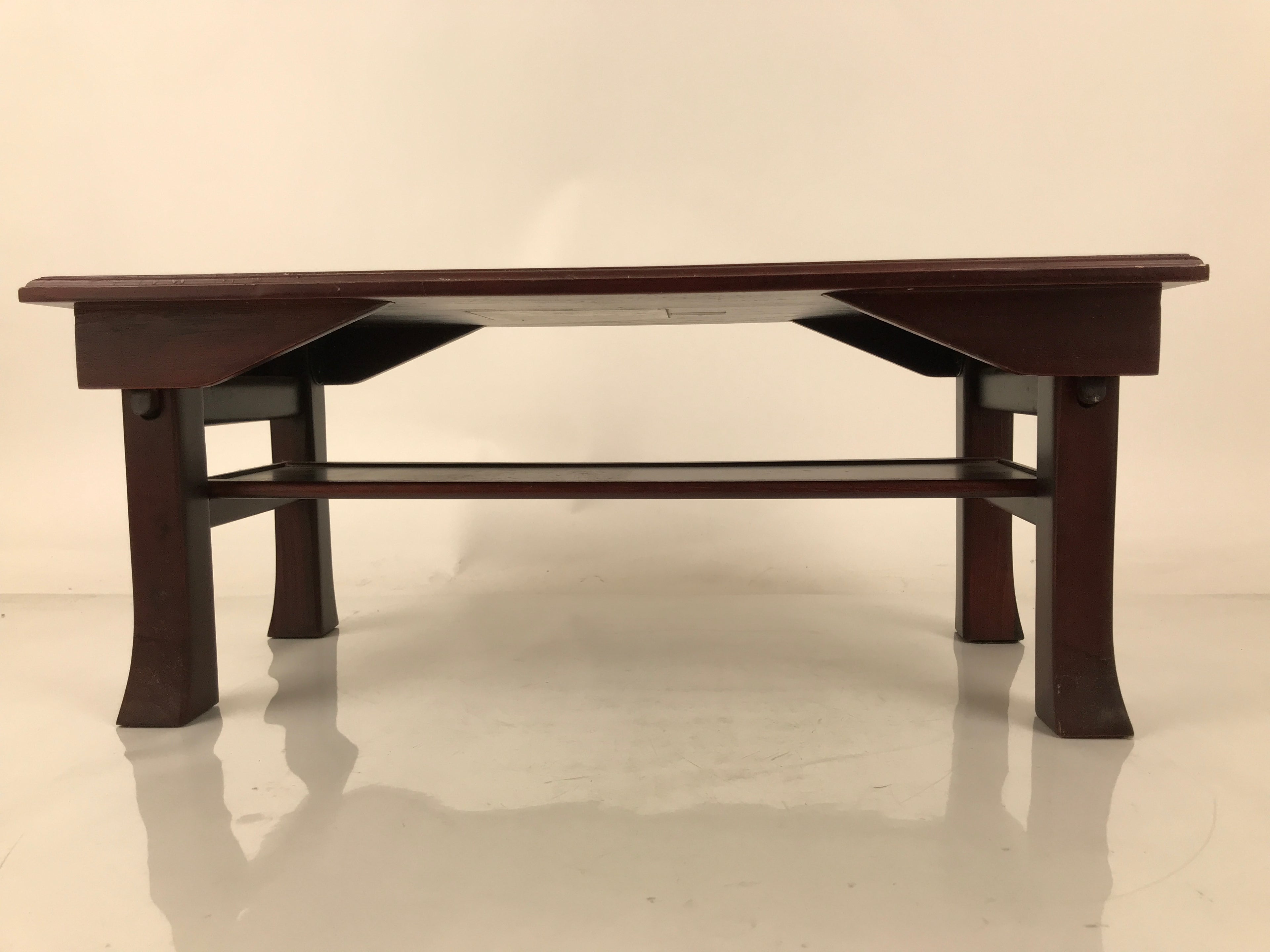 Japanese Buddhist Altar Brushed Lacquer Folding Kyozukue Offering Table BA707