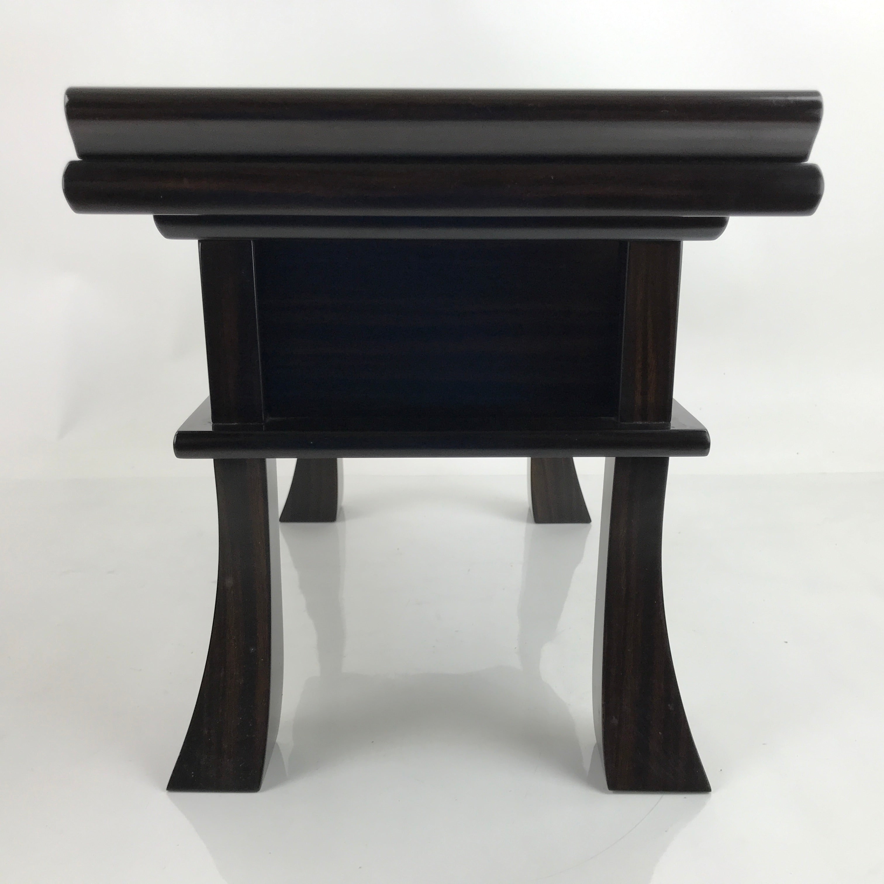 Japanese Buddhist Altar Brushed Lacquer Wood Offering Table Vtg Kyozukue BA373