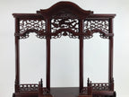 Japanese Buddhist Altar Brushed Lacquer Wooden Butsudan Inner Temple Brown BA441