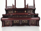 Japanese Buddhist Altar Brushed Lacquer Wooden Butsudan Inner Temple Brown BA441