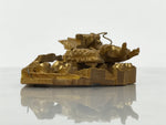 Japanese Buddhist Altar Carved Wooden Dragon Vtg Butsudan Spare Part Gold BP3