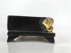 Japanese Buddhist Altar Carved Wooden Statue Stand Vtg Offering Black Gold BA305