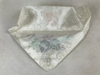 Japanese Buddhist Altar Cloth Uchishiki Vtg Triangle Embroidered Flowers BA251