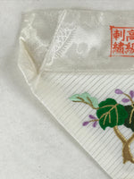 Japanese Buddhist Altar Cloth Uchishiki Vtg Triangle Embroidered Flowers BA251