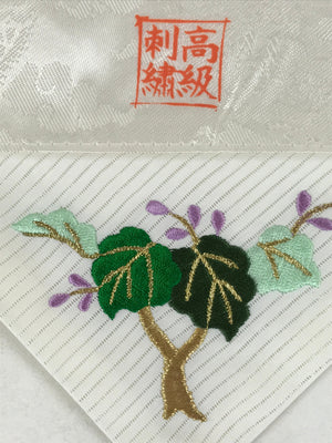 Japanese Buddhist Altar Cloth Uchishiki Vtg Triangle Embroidered Flowers BA251