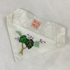 Japanese Buddhist Altar Cloth Uchishiki Vtg Triangle Embroidered Flowers BA251