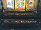 Japanese Buddhist Altar Complete Butsudan Vtg Religious Images Dark Brown BA4