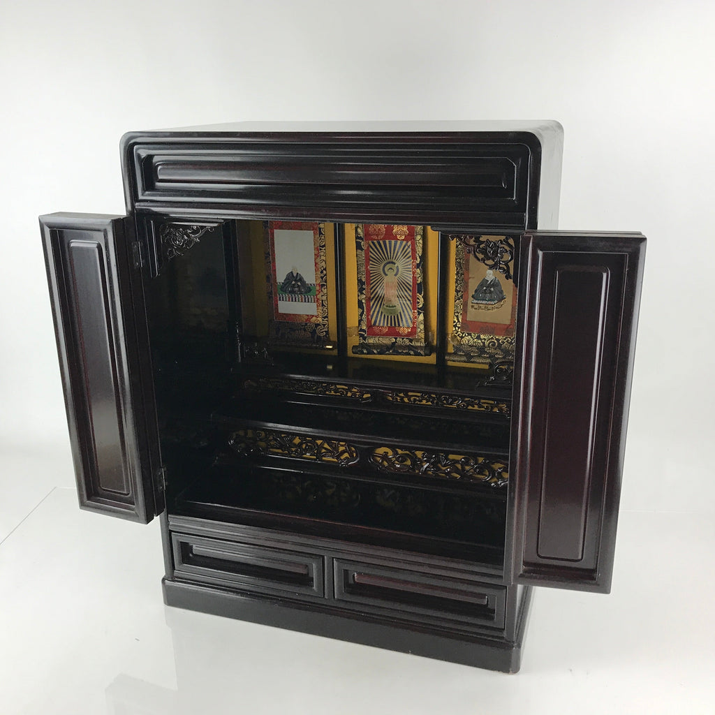 Japanese Buddhist Altar Complete Butsudan Vtg Religious Images