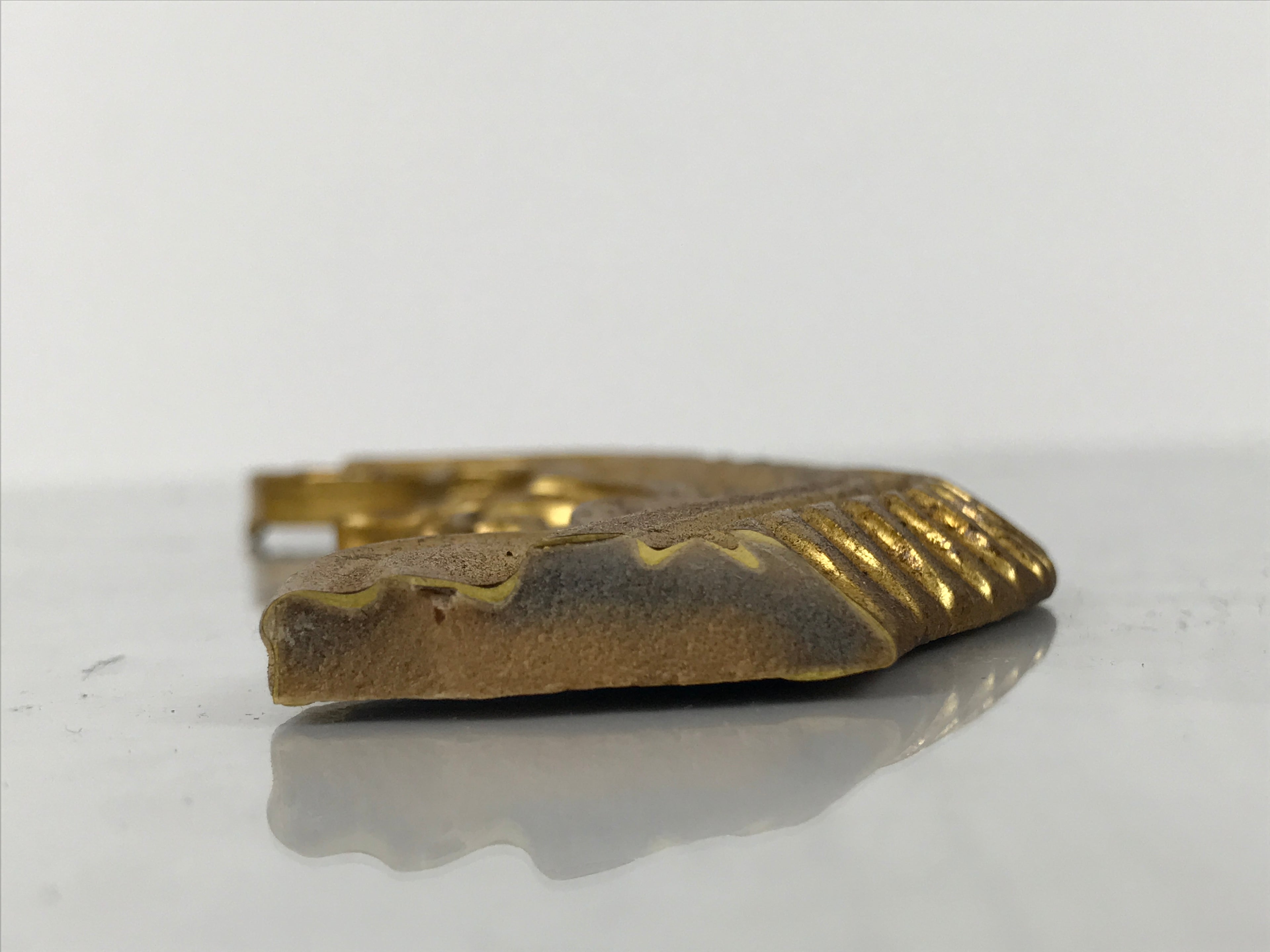 Japanese Buddhist Altar Decorative Butsudan Spare Part Vtg Border Gold BA750