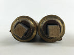 Japanese Buddhist Altar Decorative Cylinders Vtg 2 Pieces Set Gold Gilt BA12