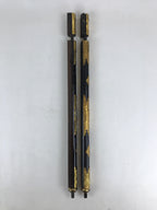 Japanese Buddhist Altar Decorative Cylinders Vtg 2 Pieces Set Gold Gilt BA12