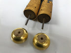 Japanese Buddhist Altar Decorative Lacquer Pillars 2pc Butsudan Parts Gold BP17
