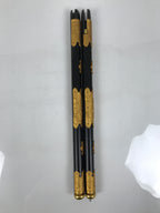 Japanese Buddhist Altar Decorative Lacquer Pillars 2pc Butsudan Parts Gold BP18