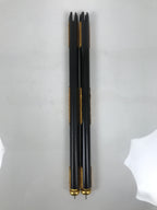 Japanese Buddhist Altar Decorative Lacquer Pillars 2pc Butsudan Parts Gold BP19